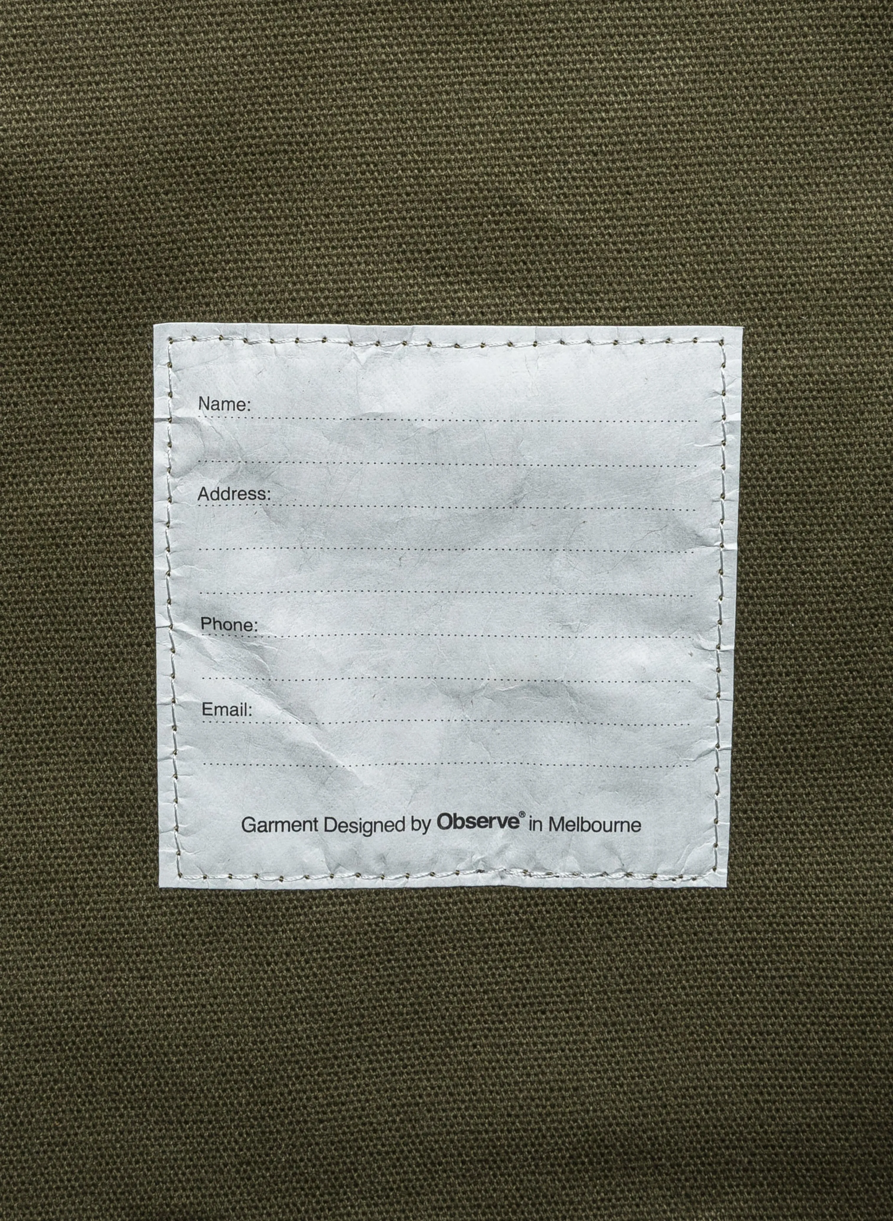 Classic Logo PVC Tote - Army sold by Observe product image thumbnail 3