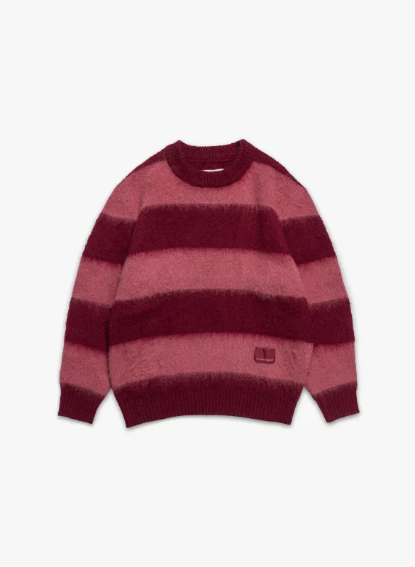 Wool/Mohair Striped Knit - Rose sold by Observe