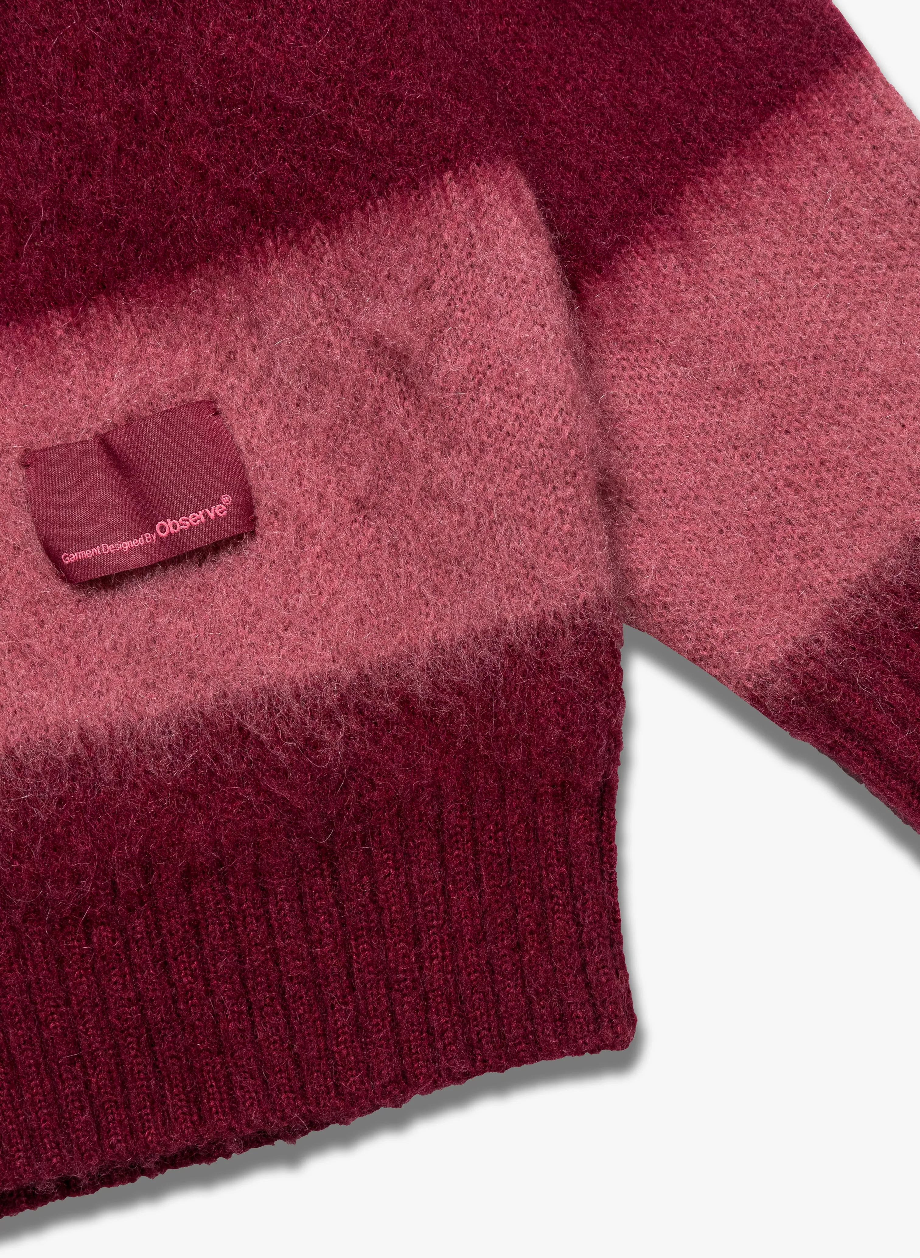 Wool/Mohair Striped Knit - Rose sold by Observe product image thumbnail 5