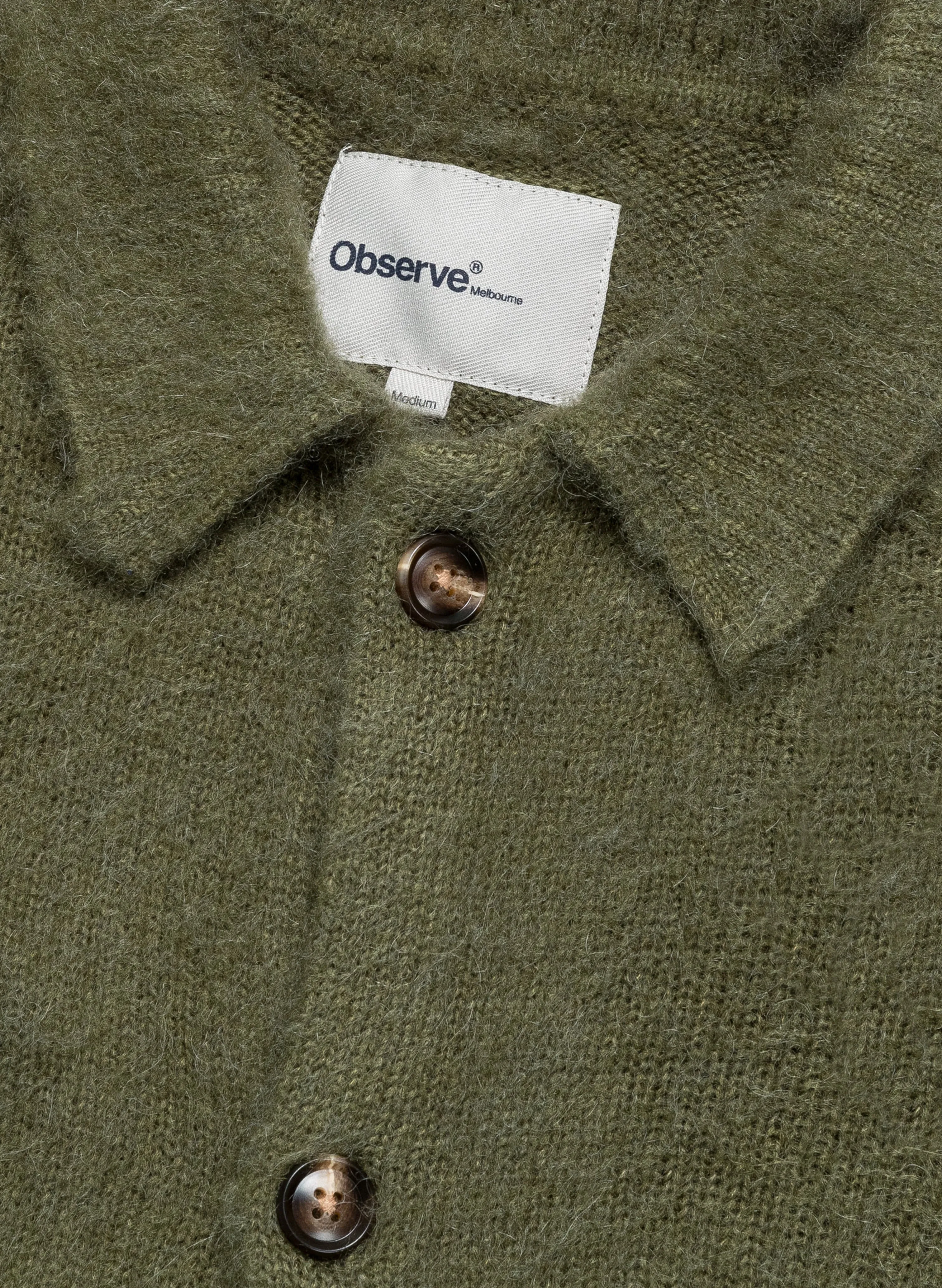 Wool/Mohair Knit Cardigan - Moss Green sold by Observe product image thumbnail 3