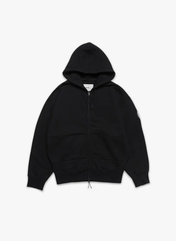 Crest Zip-Up Hood - Black sold by Observe