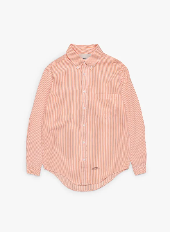 Pinstripe Oxford Shirt - Orange/White made by Observe
