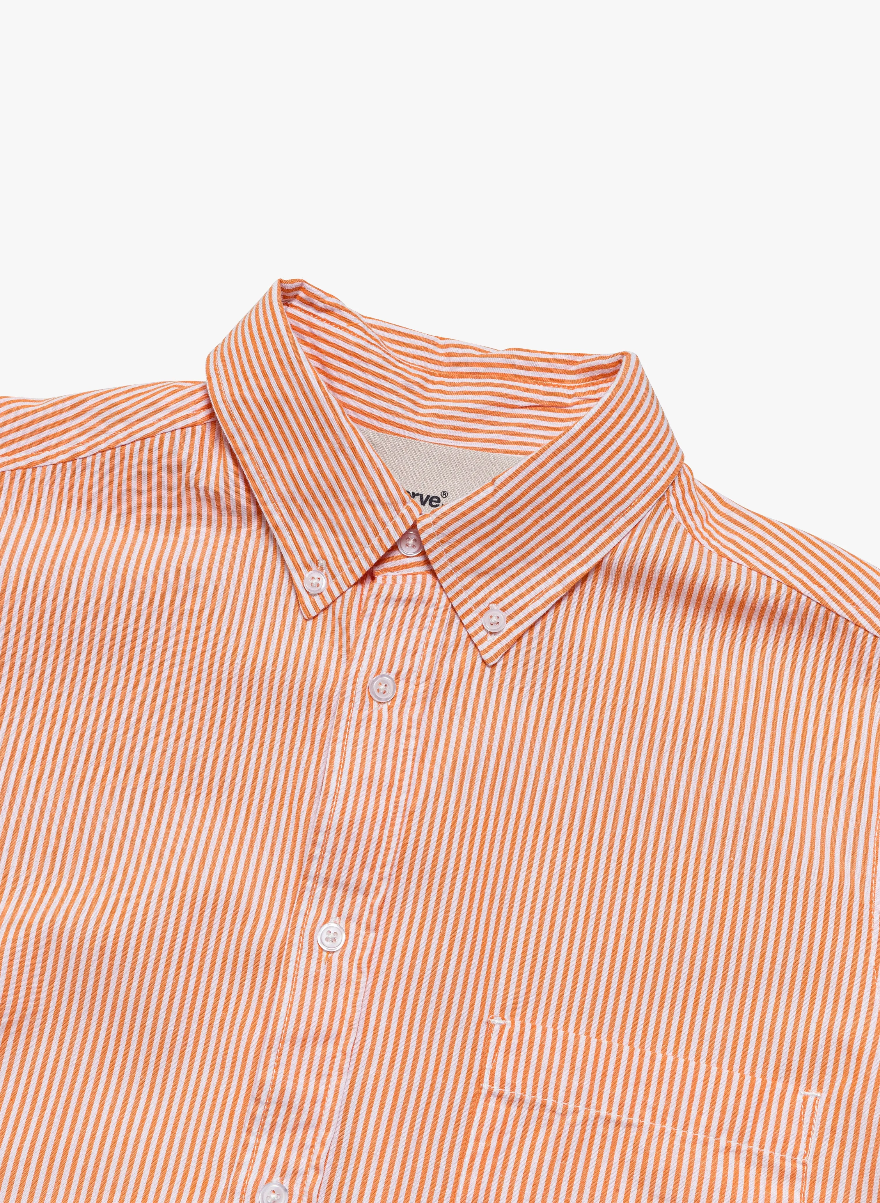 Pinstripe Oxford Shirt - Orange/White sold by Observe product image thumbnail 4