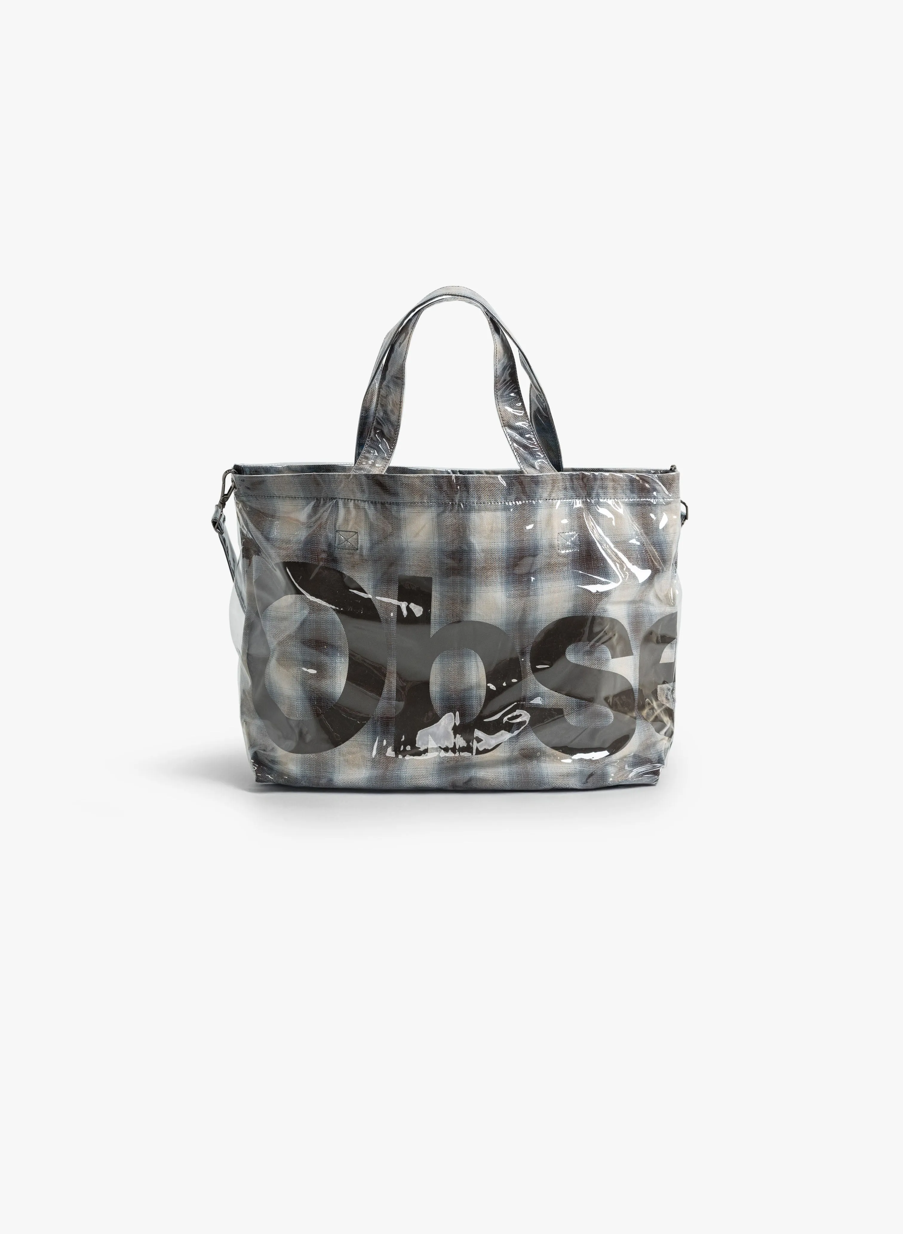 PVC Plaid Cross-Body Tote - Beige Blue sold by Observe product image thumbnail 2
