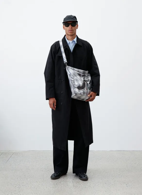 PVC Plaid Cross-Body Tote - Beige Blue sold by Observe