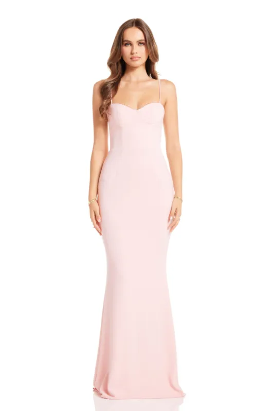 YASMIN GOWN IN BLUSH sold by Katie May