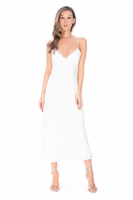 JESSICA DRESS IN IVORY sold by Katie May