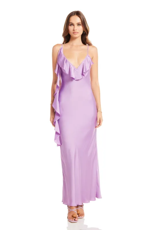 ADRIENNE DRESS IN WHISPER LILAC sold by Katie May