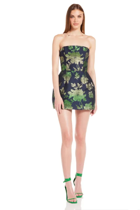 VALERIE DRESS IN EMERALD GARDEN sold by Katie May