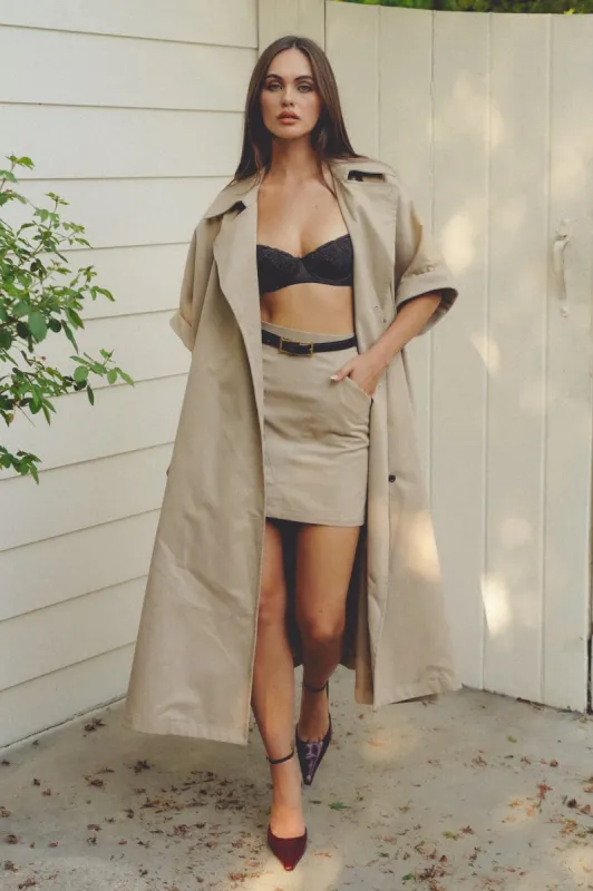 OLIVE SKIRT IN KHAKI sold by Katie May