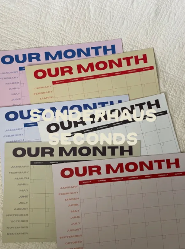 Seconds - Our Month Planner sold by sonderhaus