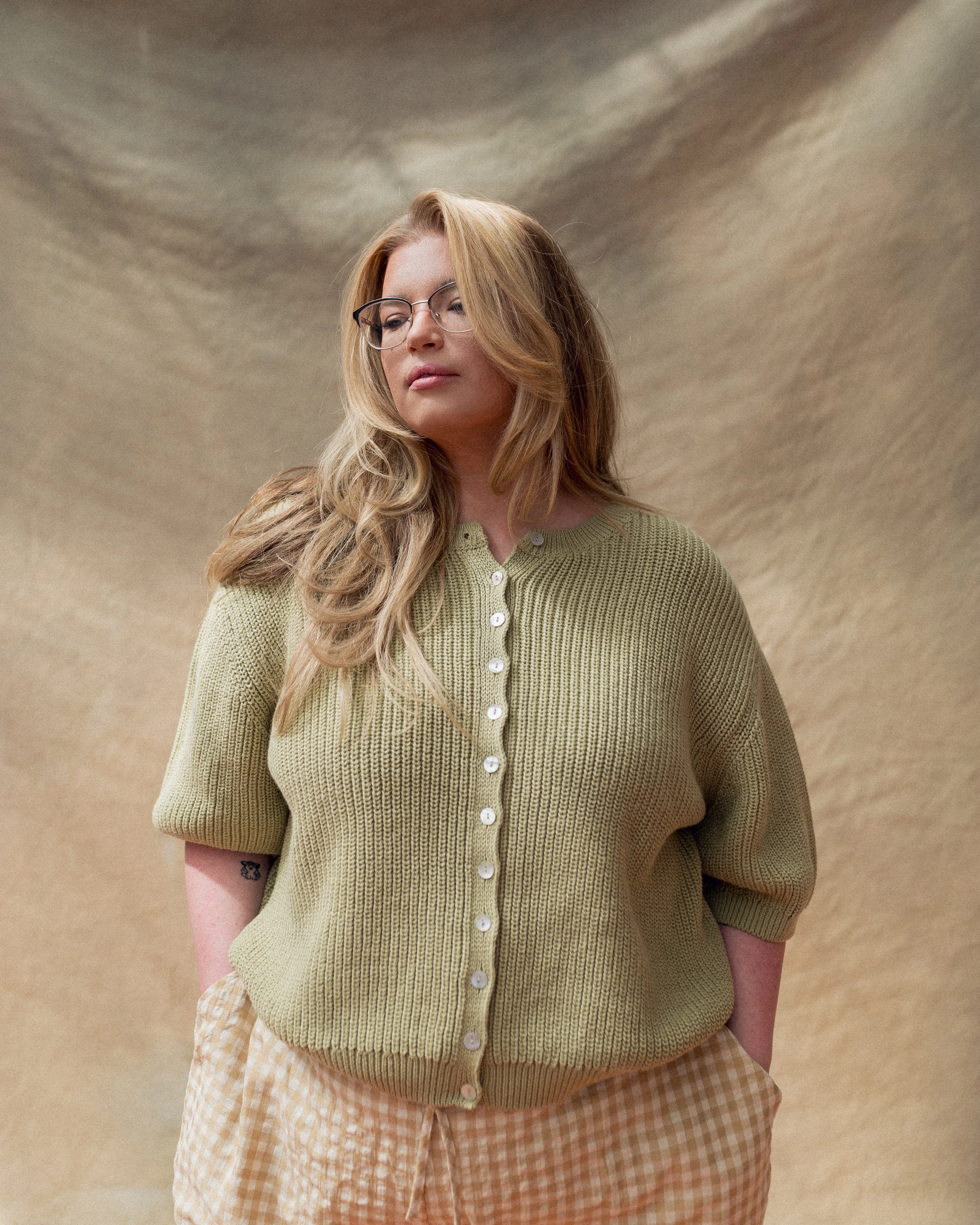 Coastal Cardigan in Sea Glass Green sold by sonderhaus product image thumbnail 4