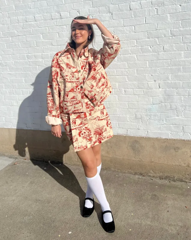 The Amelie Skort - Red Toile sold by sonderhaus