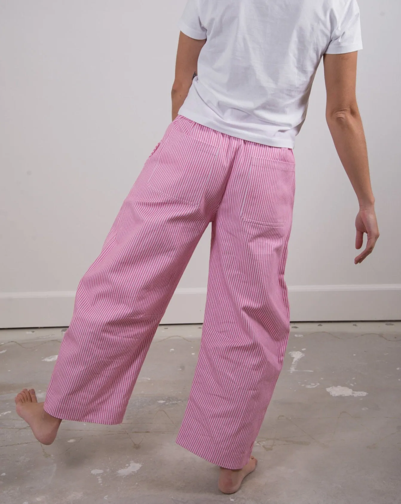 Daphne Trouser - Pink Stripe sold by sonderhaus