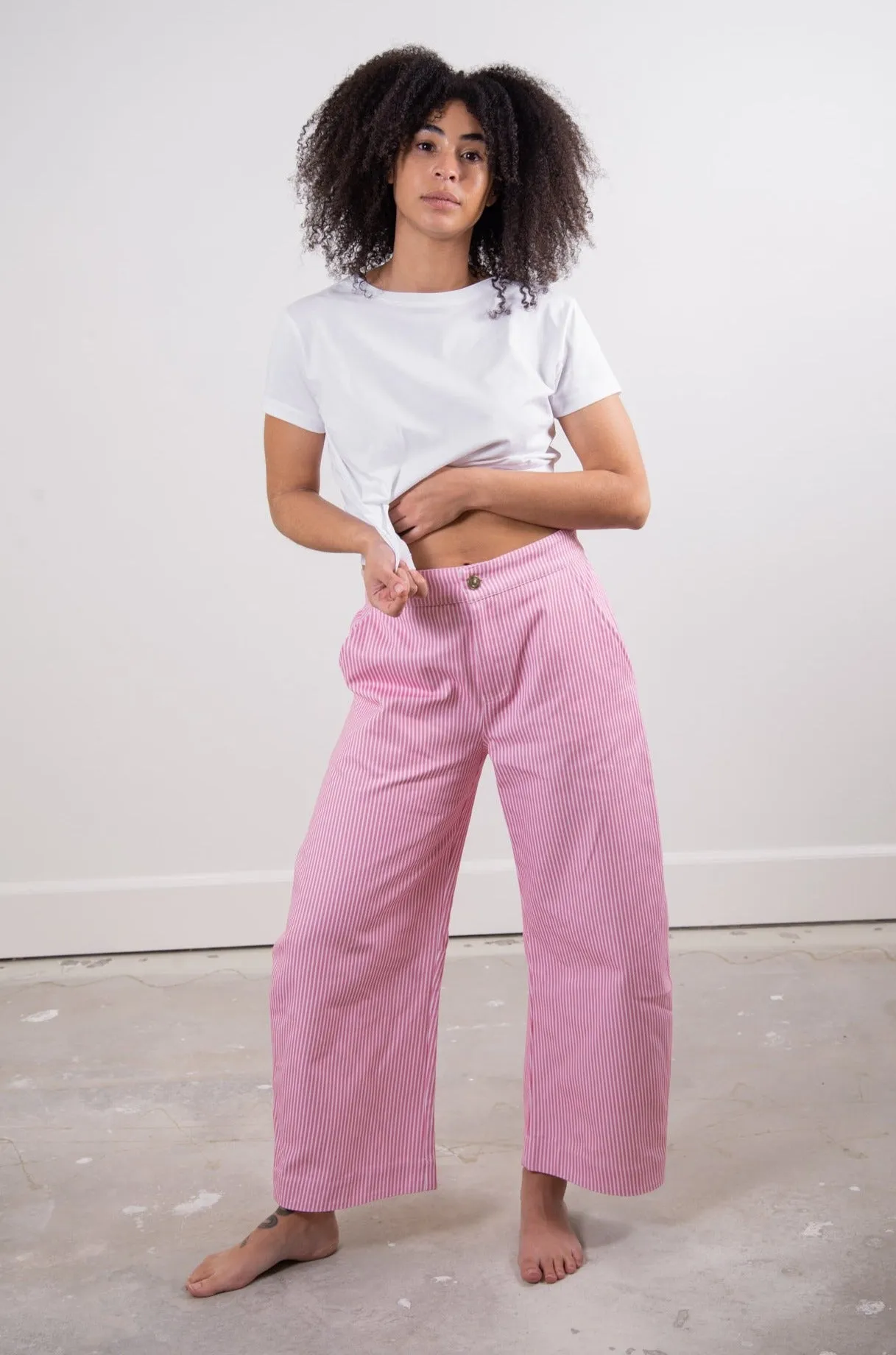 Daphne Trouser - Pink Stripe sold by sonderhaus product image thumbnail 4