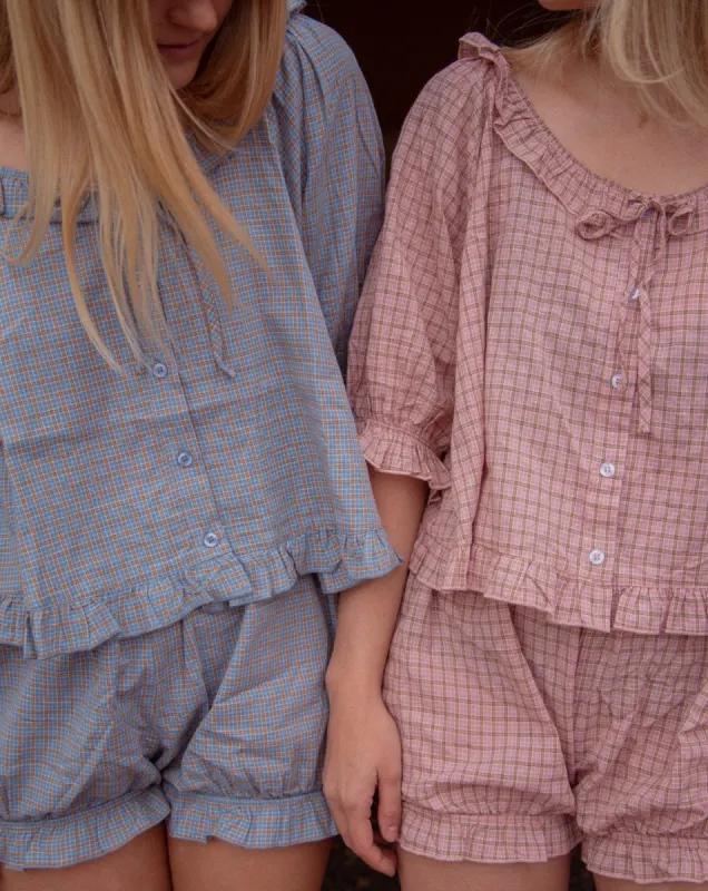 The Romeo Sleep Set - Pink Plaid sold by sonderhaus