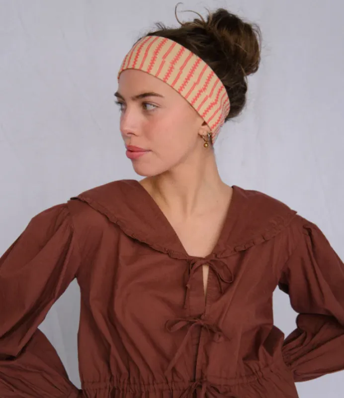 Seconds-Ivie Head Band-Checkered Stripe sold by sonderhaus