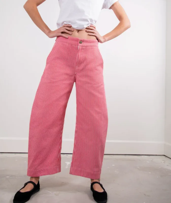 Seconds-Daphne Trousers-Red Stripe sold by sonderhaus