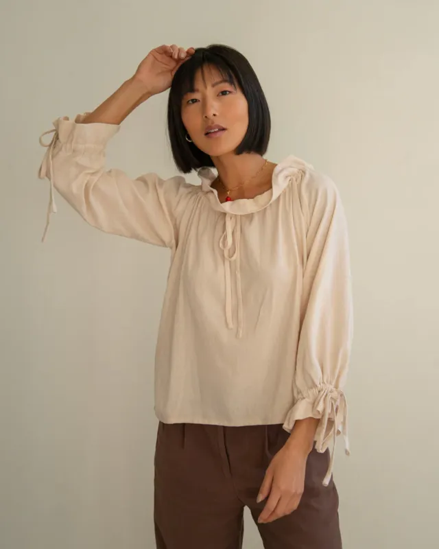 Seconds -Ruth Blouse-Crema sold by sonderhaus