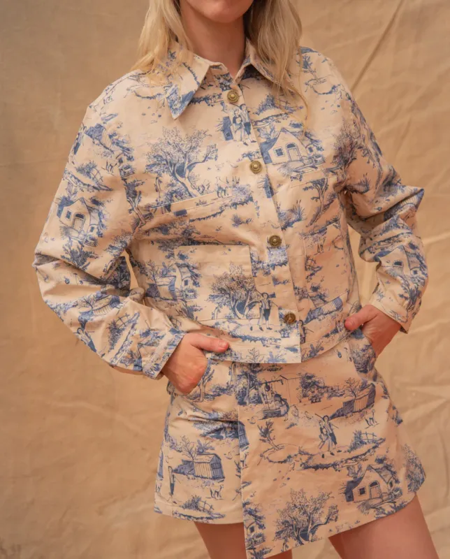 Seconds-Amelie Set Jacket-Blue Toile sold by sonderhaus