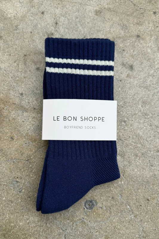 The Boyfriend Sock - Navy sold by sonderhaus