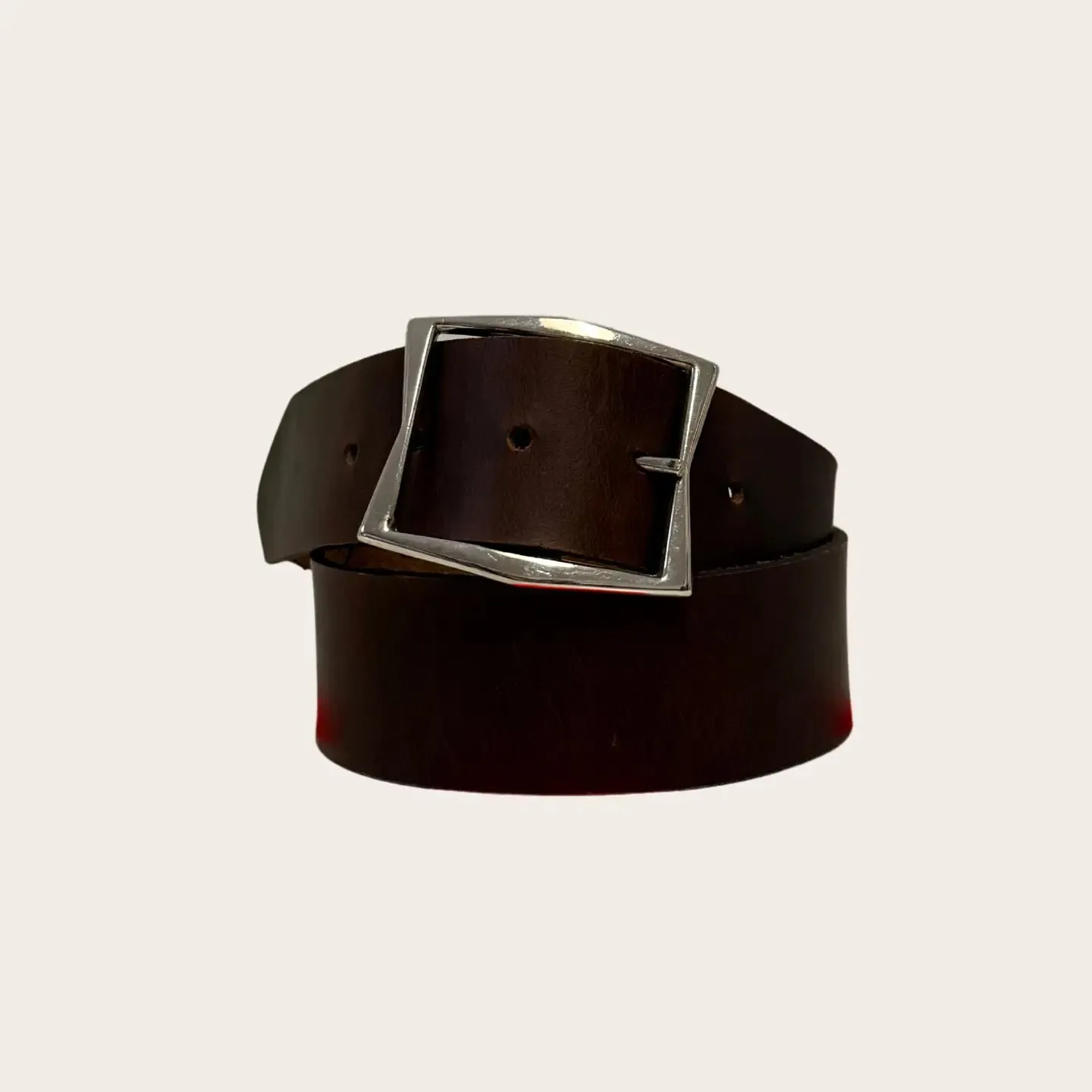 Brown Leather Belt with 'jetson' Buckle sold by sonderhaus