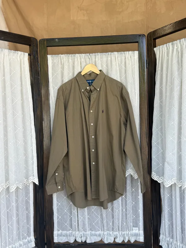 Brown Polo Ralph Lauren Button Down made by sonderhaus