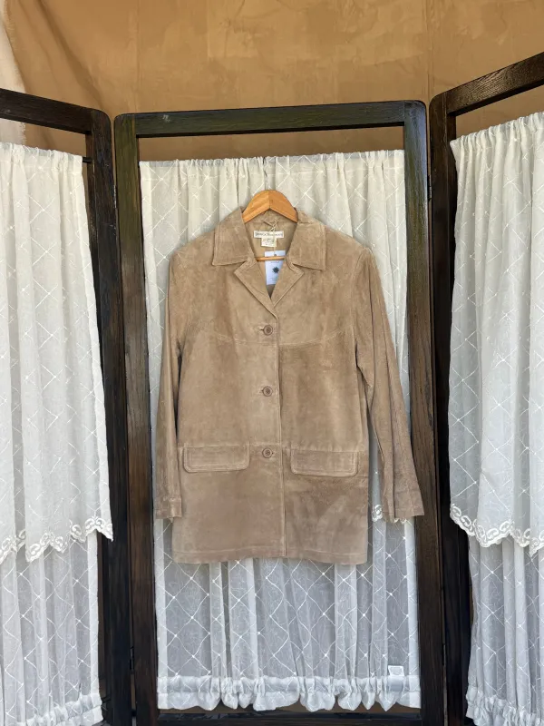Tan Suede Coat made by sonderhaus