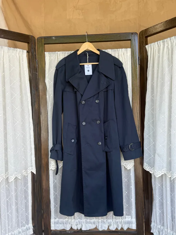 1970’s Sears Navy Double Breasted Trench Coat made by sonderhaus