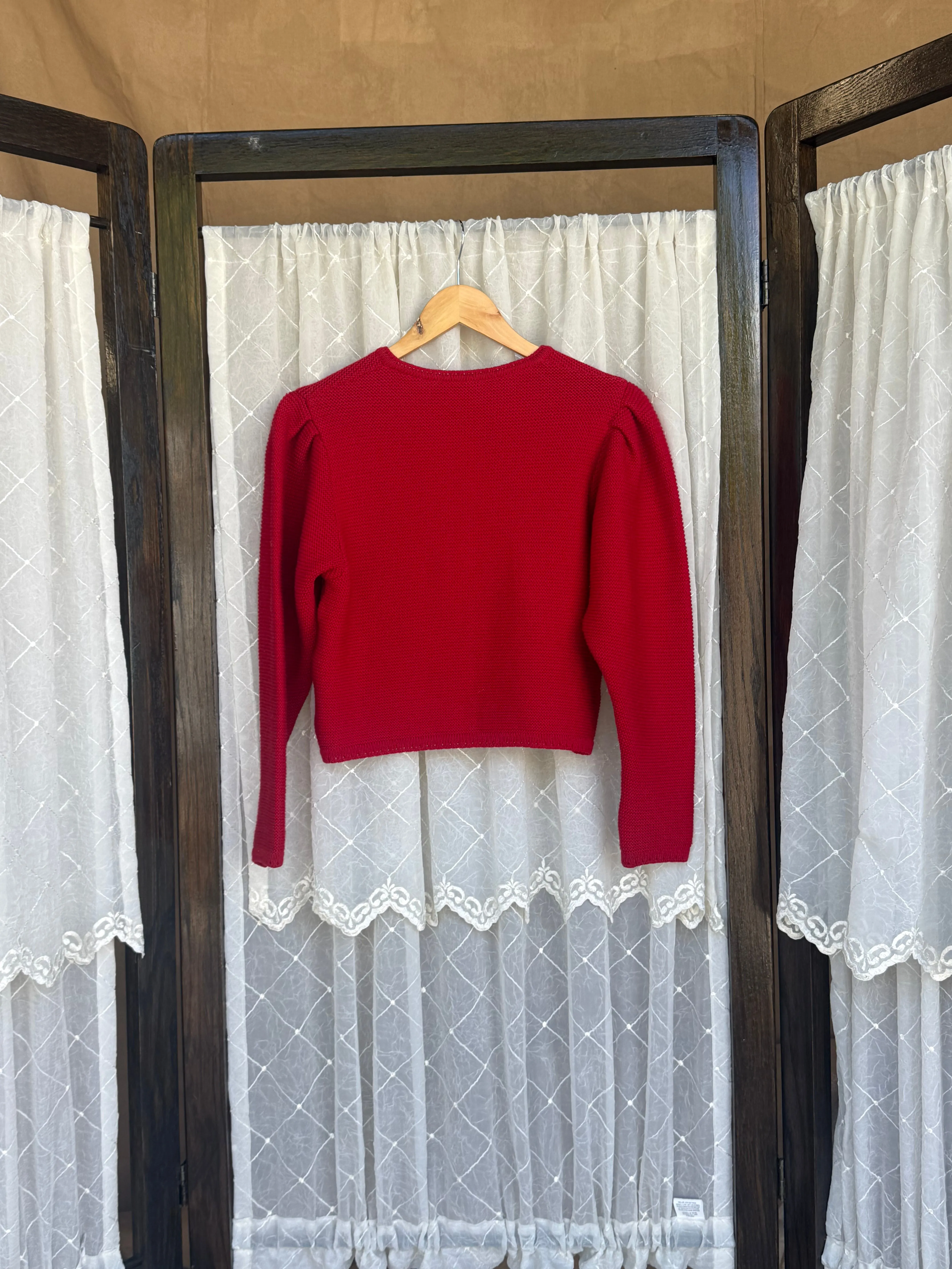 Red Cardigan Sweater sold by sonderhaus product image thumbnail 3