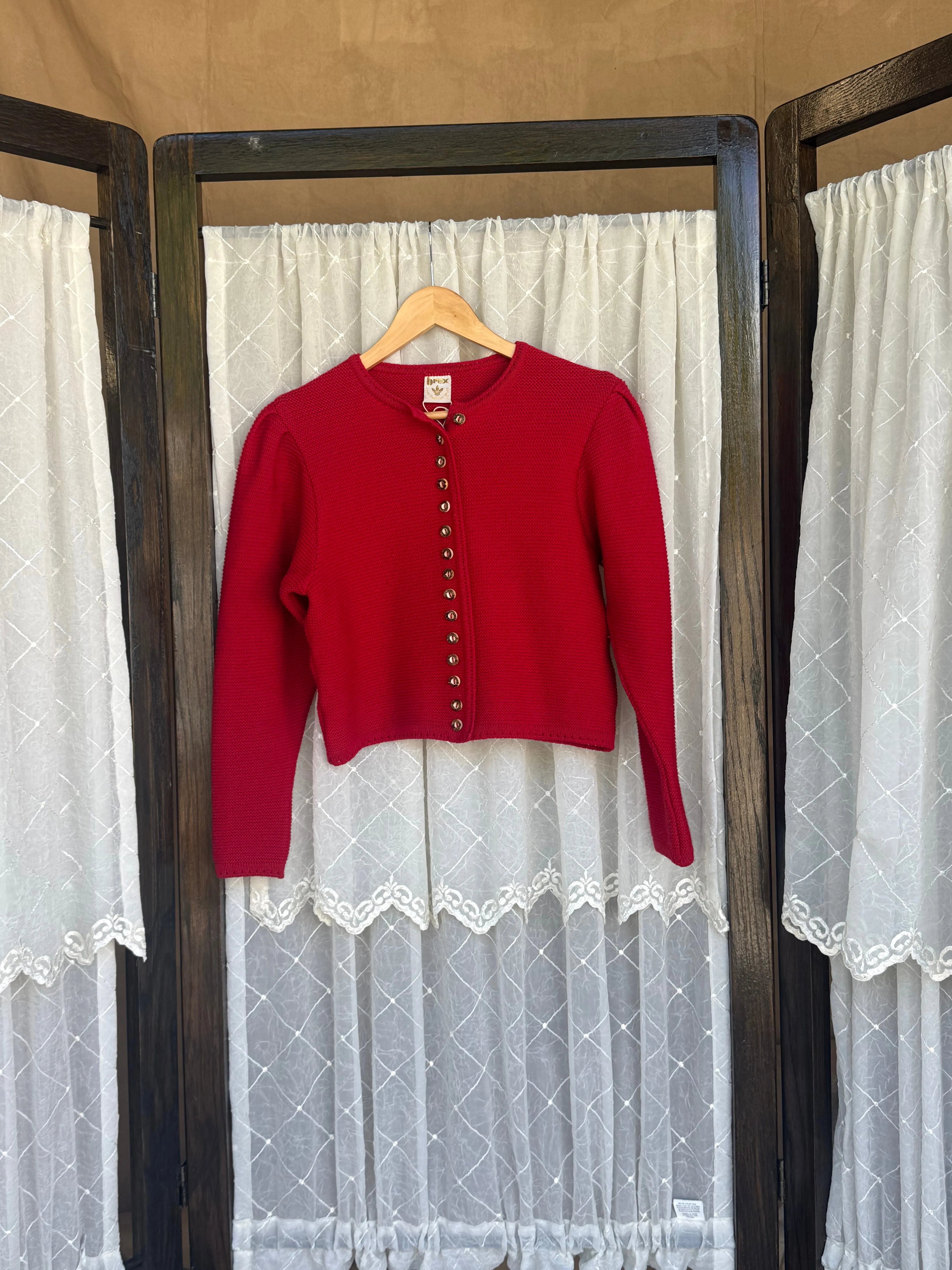 Red Cardigan Sweater sold by sonderhaus