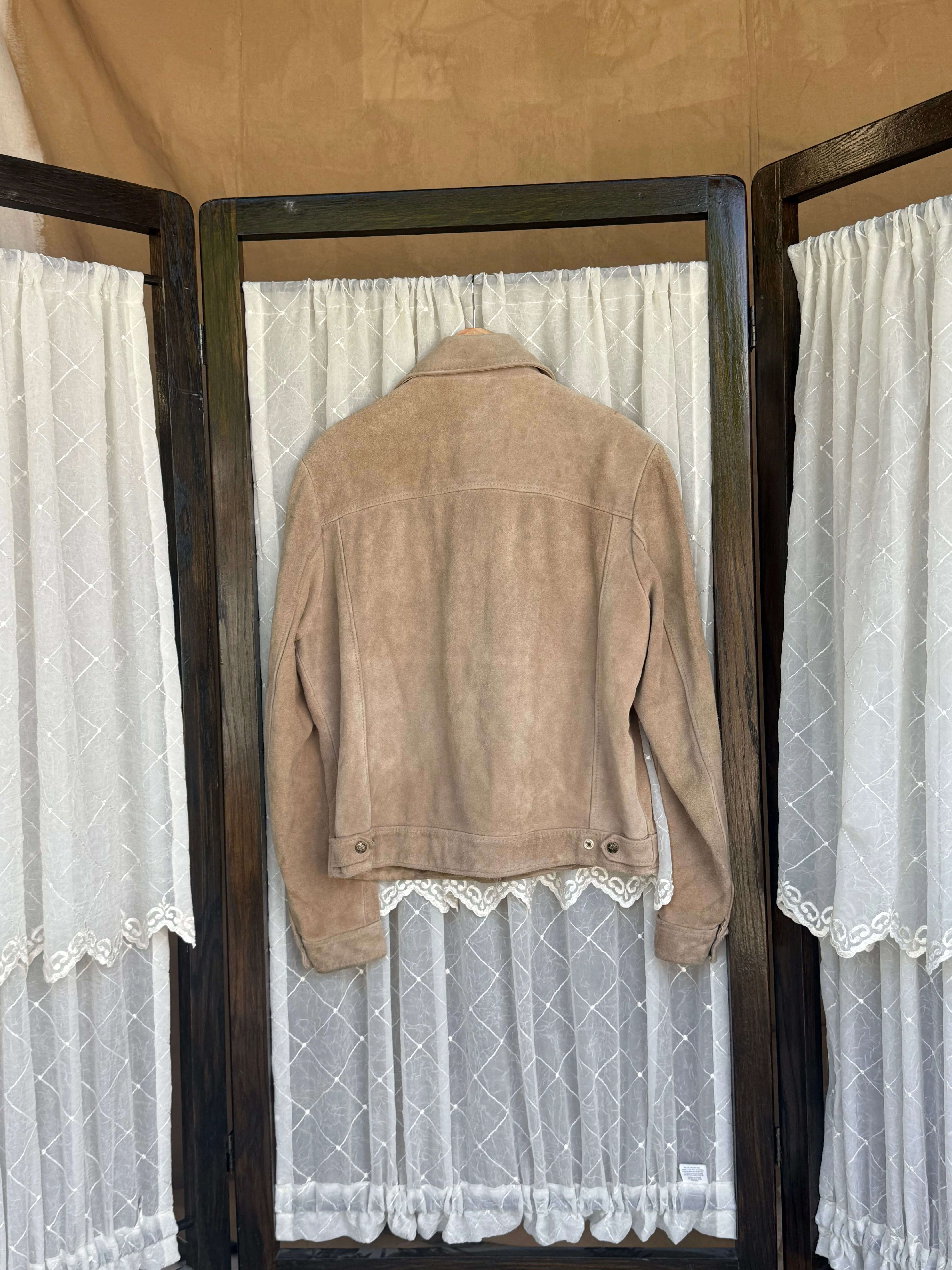 1970's Tan Leather Trucker Jacket sold by sonderhaus product image thumbnail 2