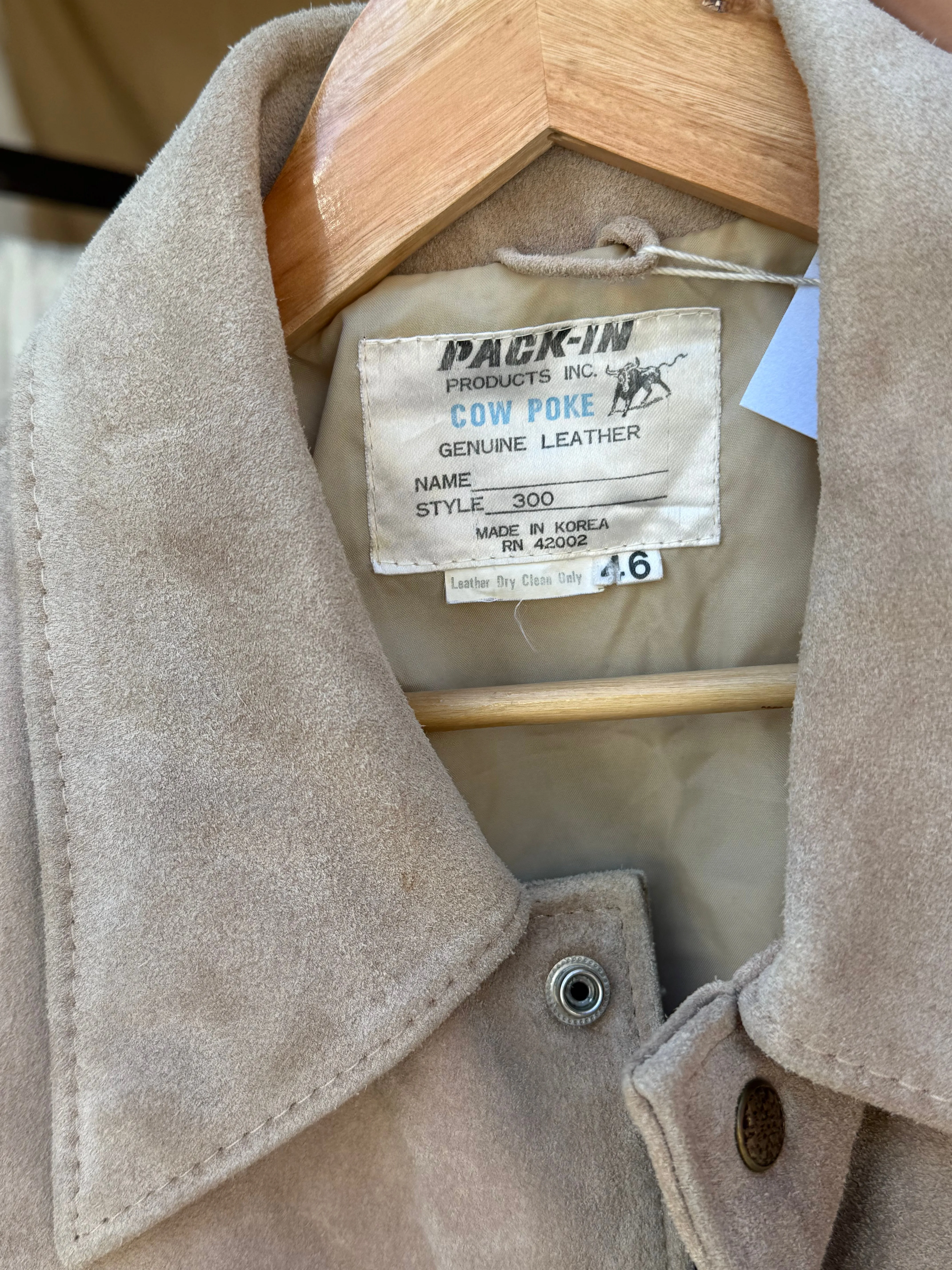 1970's Tan Leather Trucker Jacket sold by sonderhaus product image thumbnail 3