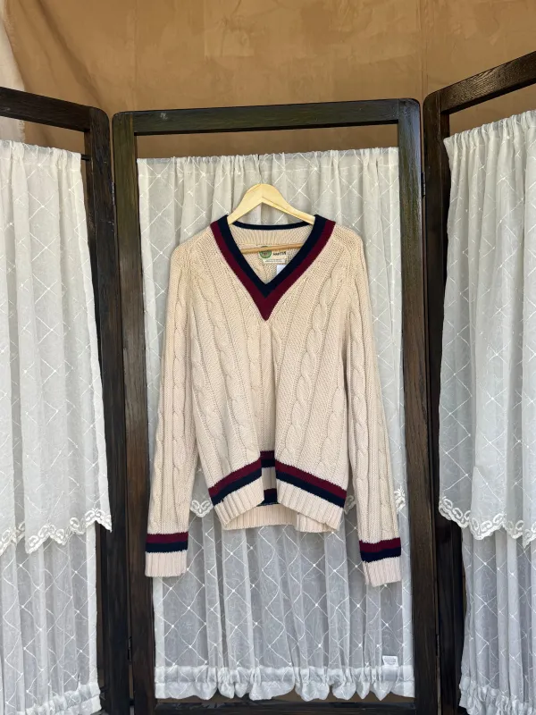 1970’s US Davis Cup Tennis 100% Wool Sweater made by sonderhaus
