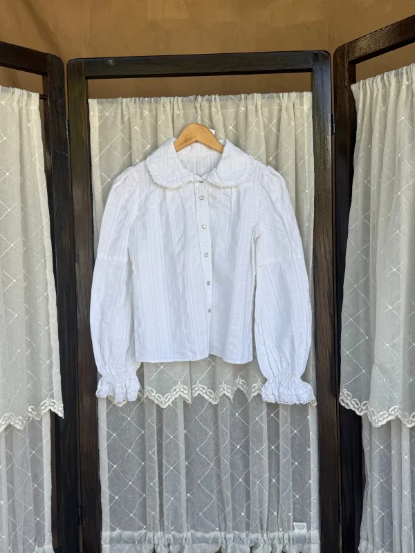 Round Collar Snap Button Shirt made by sonderhaus
