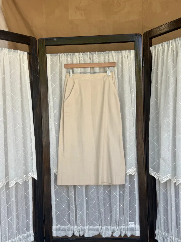 Brown Pleated Silk Midi Skirt made by sonderhaus
