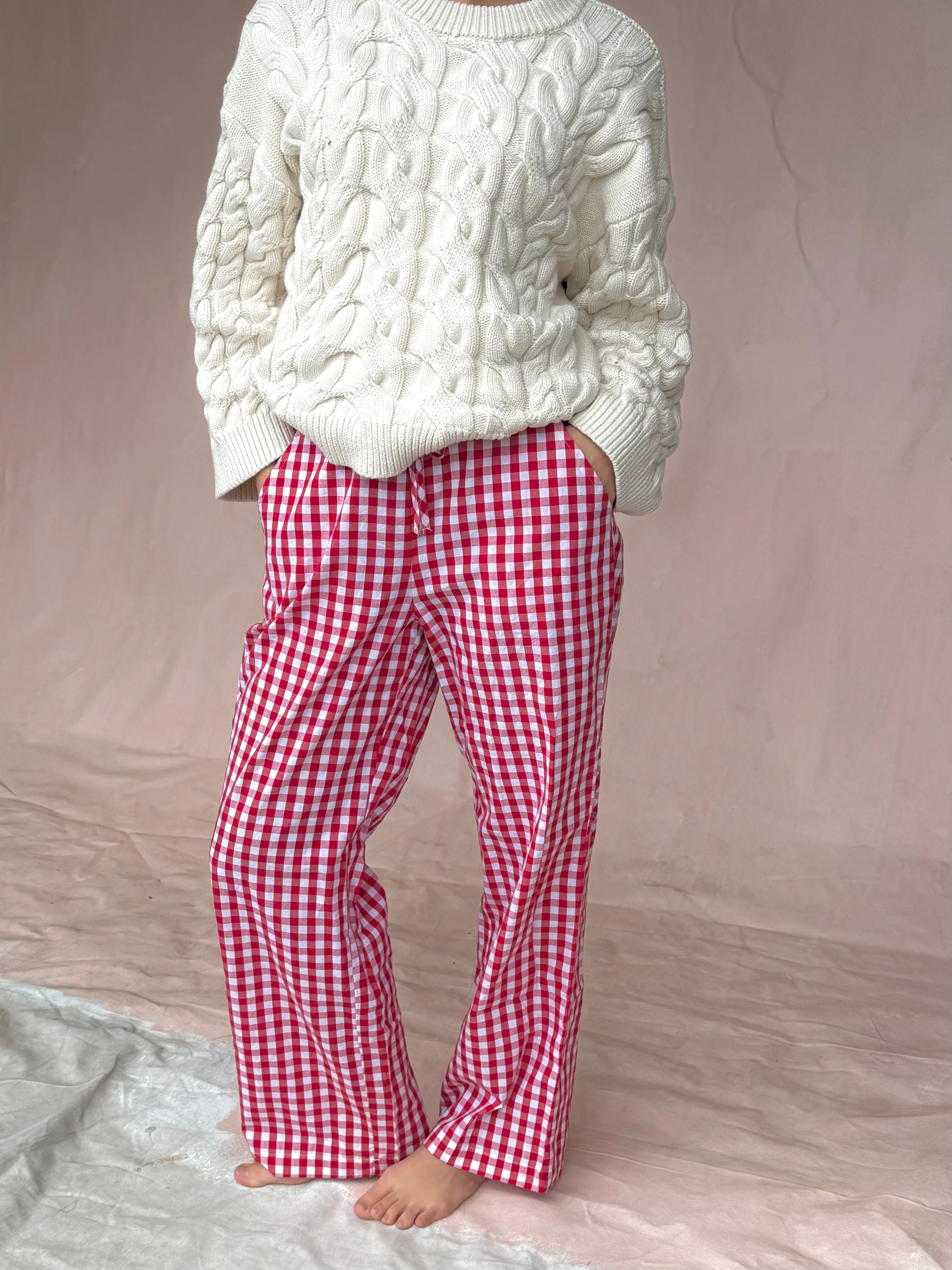 Perfect Pants in Red Gingham sold by sonderhaus product image thumbnail 3