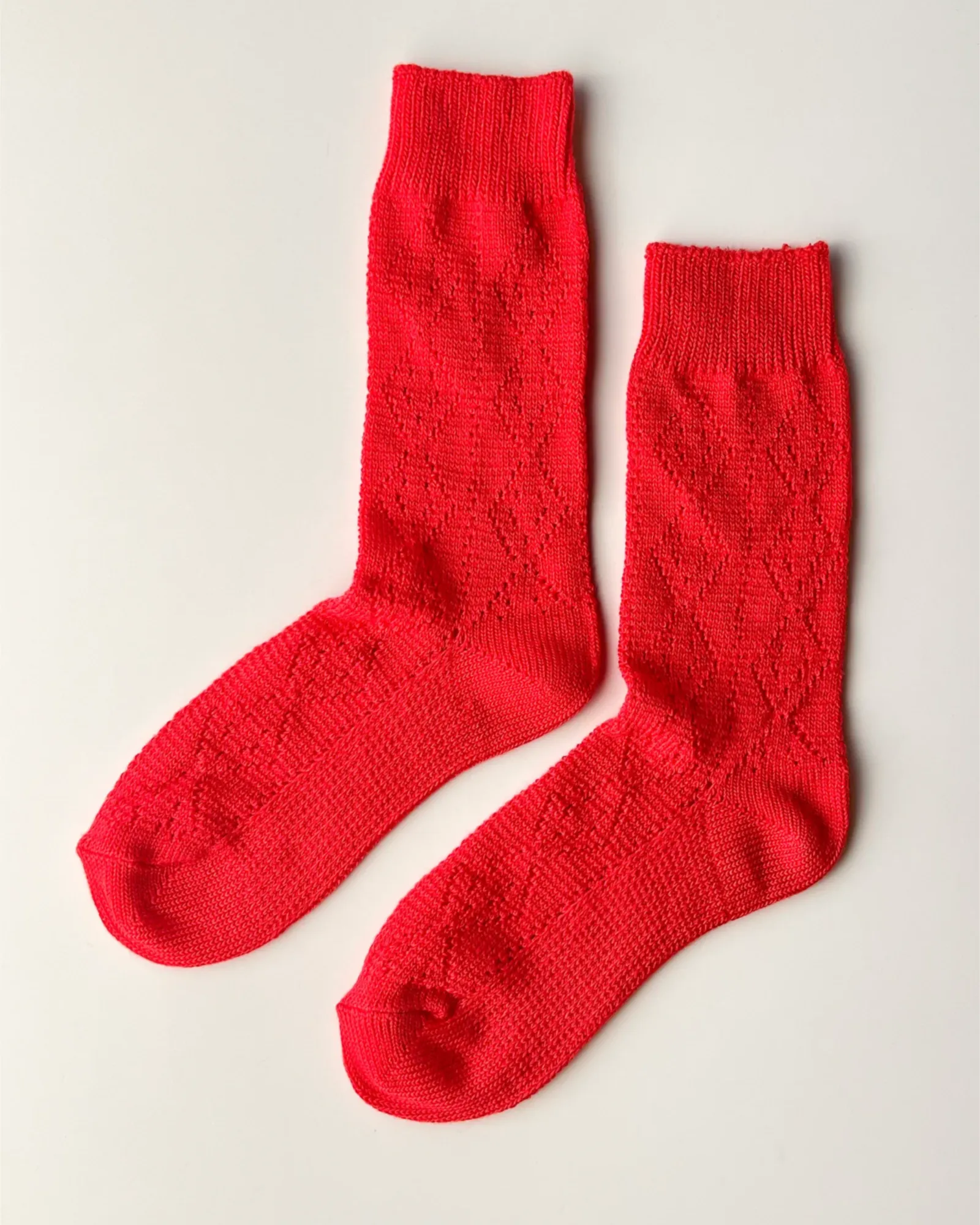 Modal Eyelet Socks - Poppy Red sold by sonderhaus product image thumbnail 2