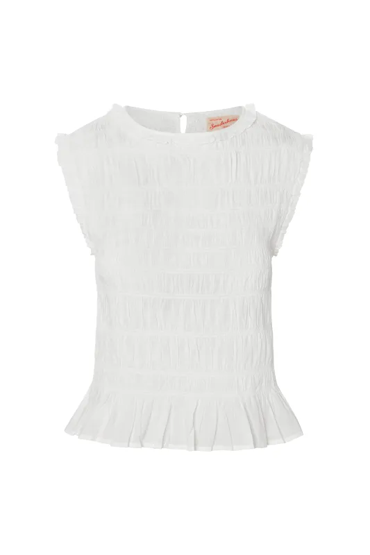 Malia Tank in White made by sonderhaus