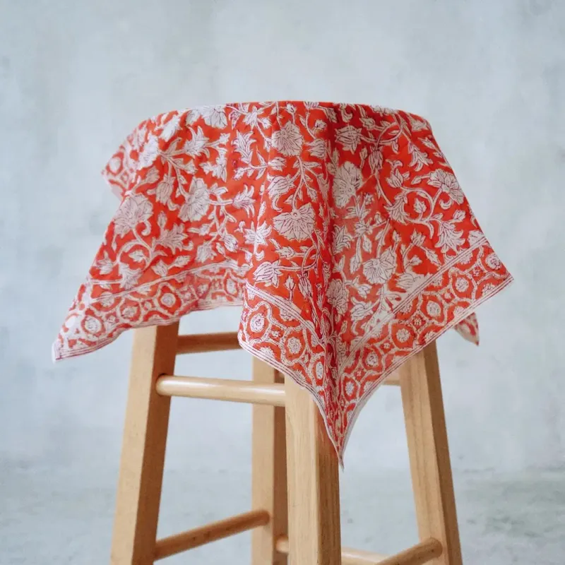 Cotton Bandana in Tiger Lily made by sonderhaus