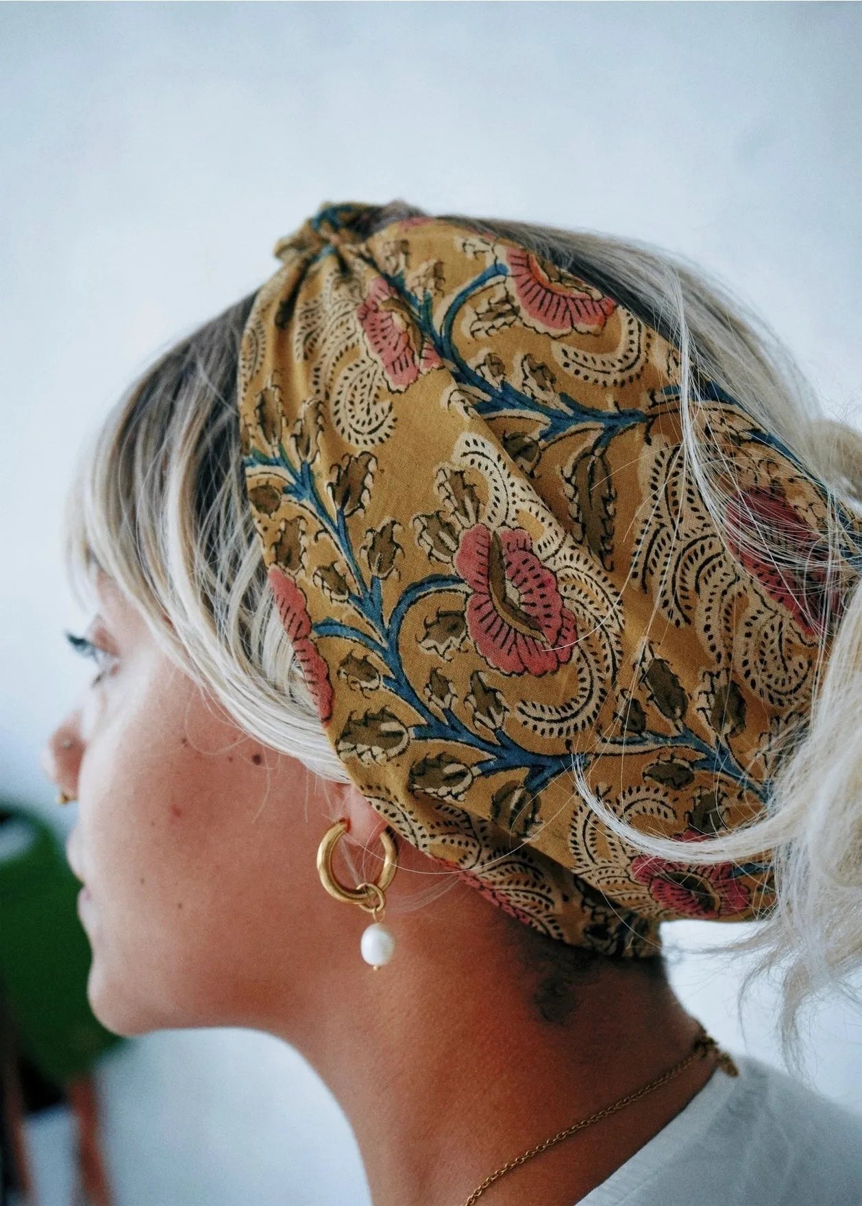 Cotton Bandana in Rosegold Rivers sold by sonderhaus product image thumbnail 2