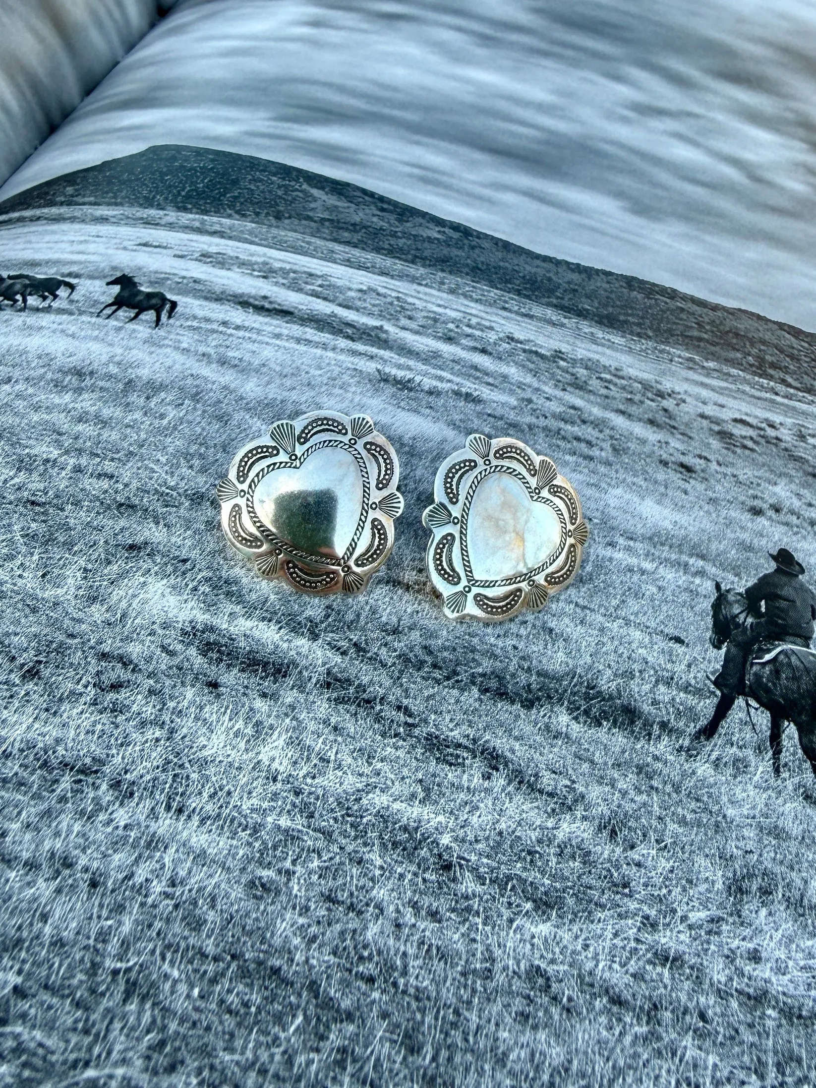 Heart Concho Earrings sold by sonderhaus product image thumbnail 2