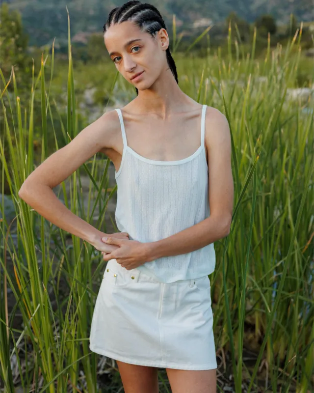 Perfect Pointelle Tank in Barely Blue - Preorder made by sonderhaus