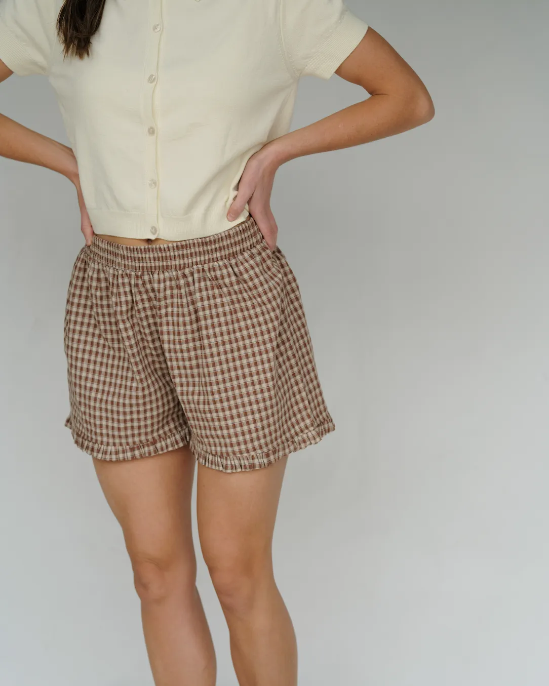 Boxer Shorts in Brown Plaid - Preorder sold by sonderhaus product image thumbnail 4