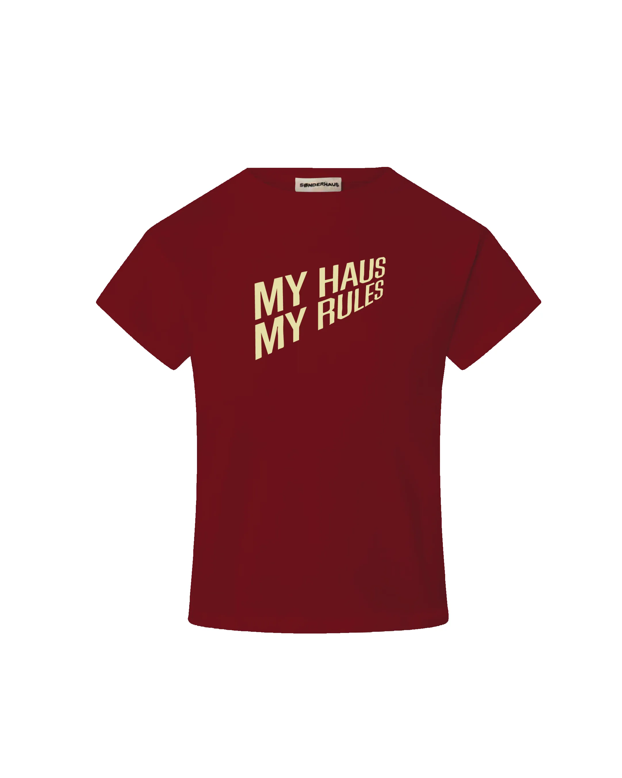 HAUS Rules Tee in Pomegranate sold by sonderhaus