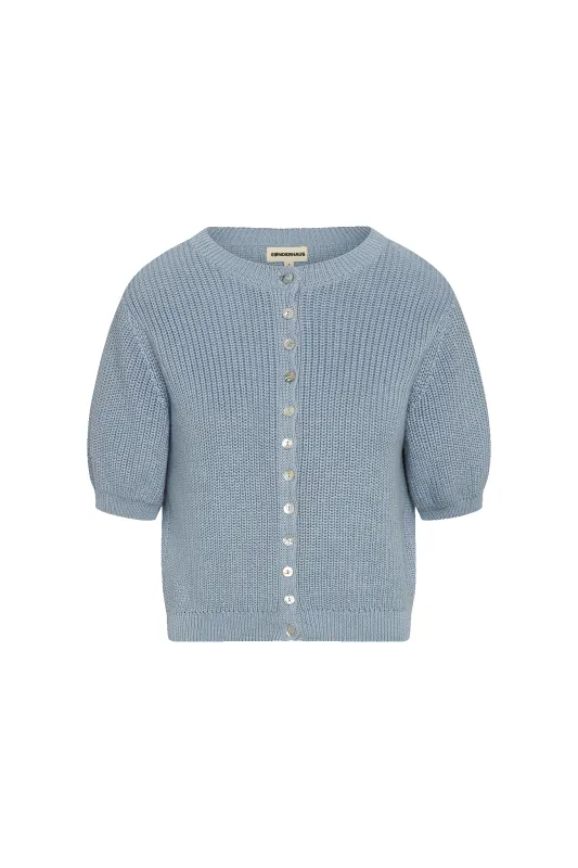 Coastal Cardigan in Light Blue made by sonderhaus