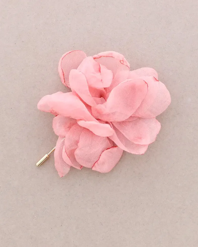 Flower Cloth Pin Brooch in Rose sold by sonderhaus