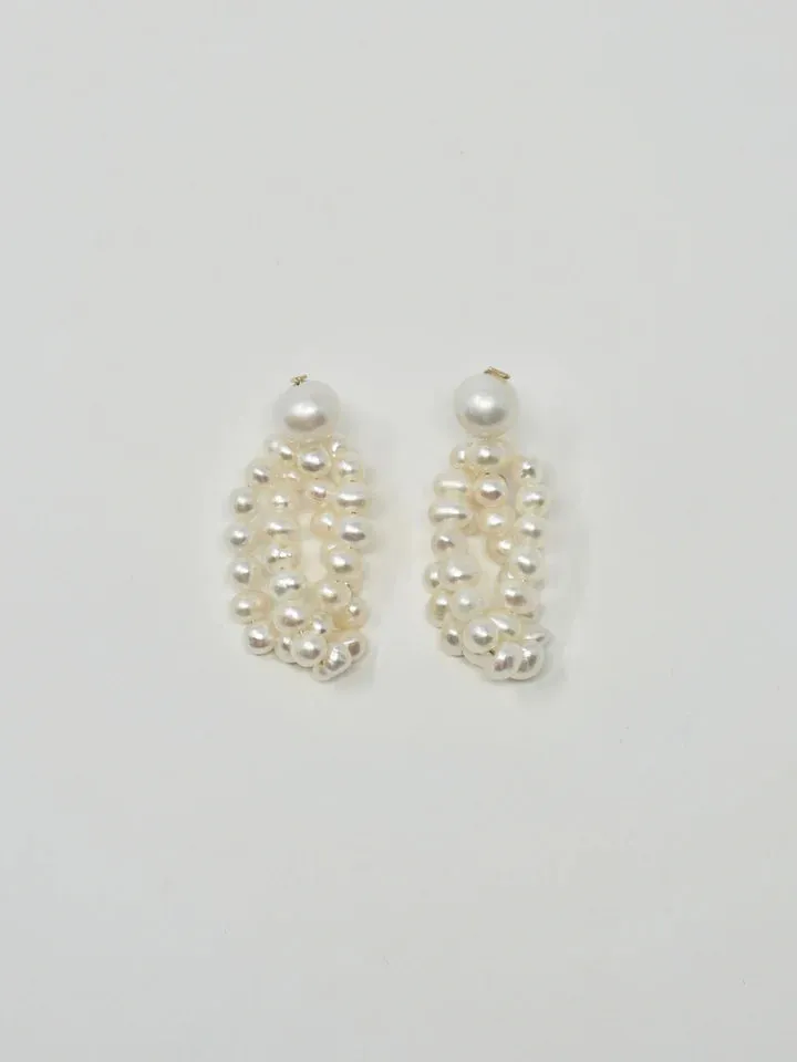 Knot Pearl Earrings sold by sonderhaus