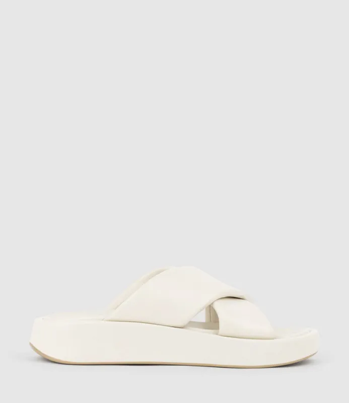 KAMIR Crossover Slide on Chunky Unit in Cream sold by Edward Meller