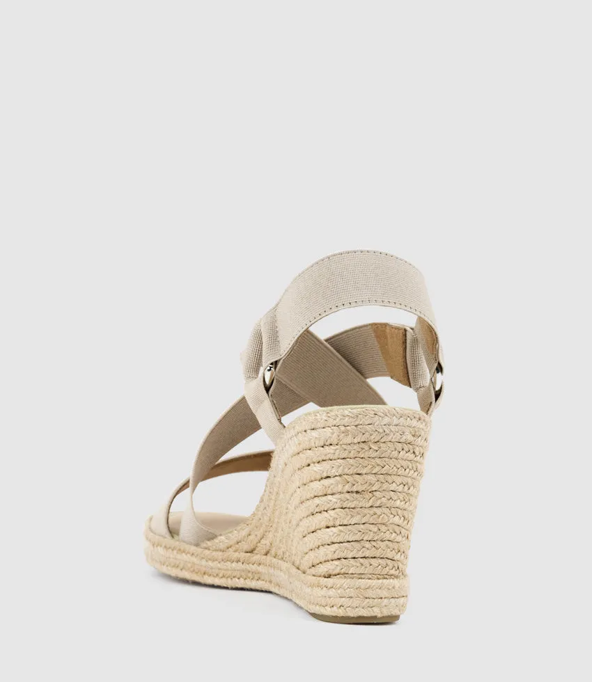 MIRIA Elastic Crossover Espadrille in Natural sold by Edward Meller product image thumbnail 3